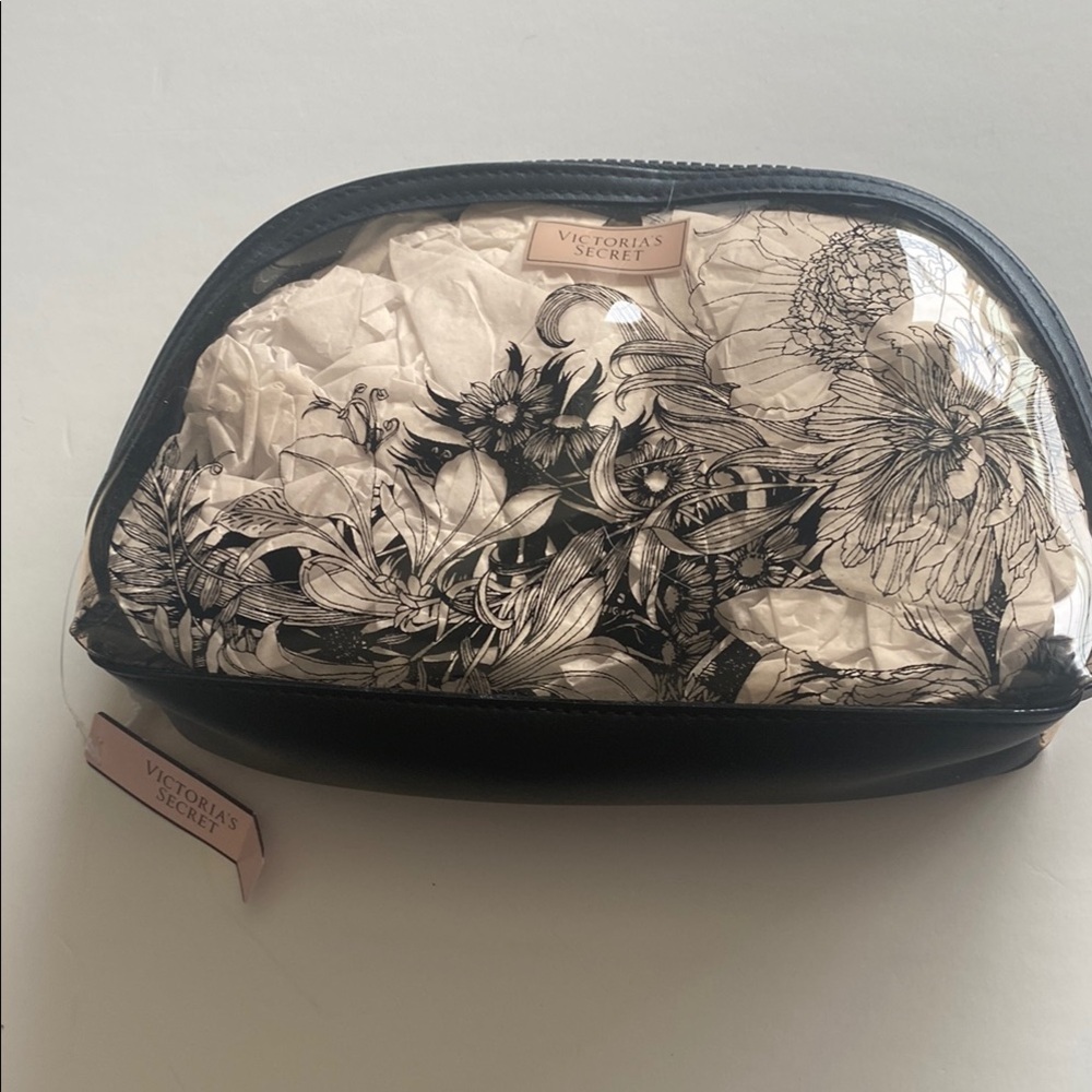 Victoria's Secret Black Cosmetic Bag with Dome Shape